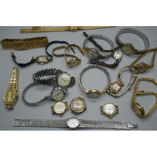 902 - A collection of lady's wristwatches including Rotary, Sekonda, Timex, Accurist, etc.