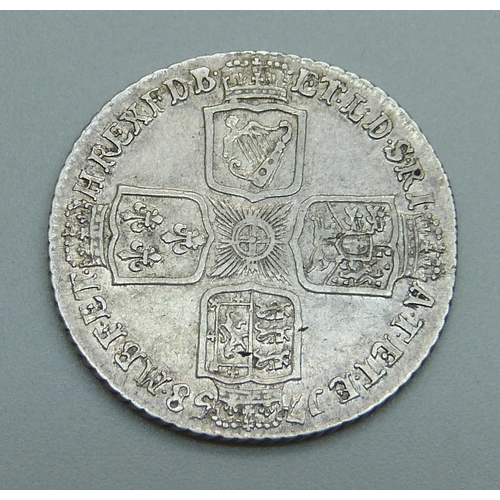 935 - A 1758 George II shilling