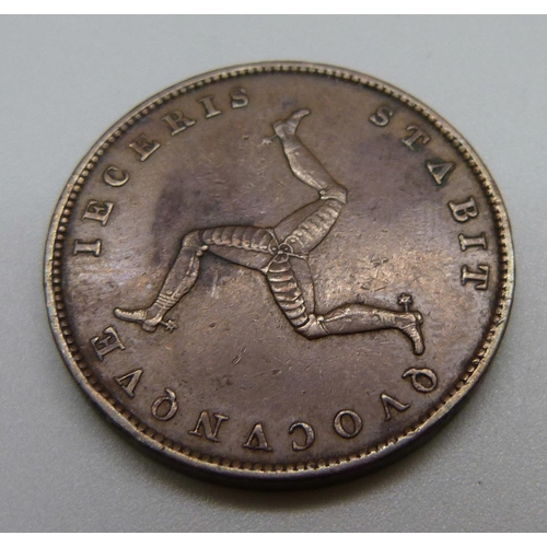 939 - An 1839 Isle of Man half penny