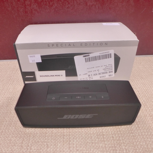 3130 - Bose Soundlink Mini 2 Se Black Wireless Speaker, Original RRP £129.99 + VAT (315-88) *This lot is su... 