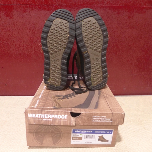 3146 - A pair of LogJam weatherproof brown walking boots (size UK 8) * This lot is subject to VAT