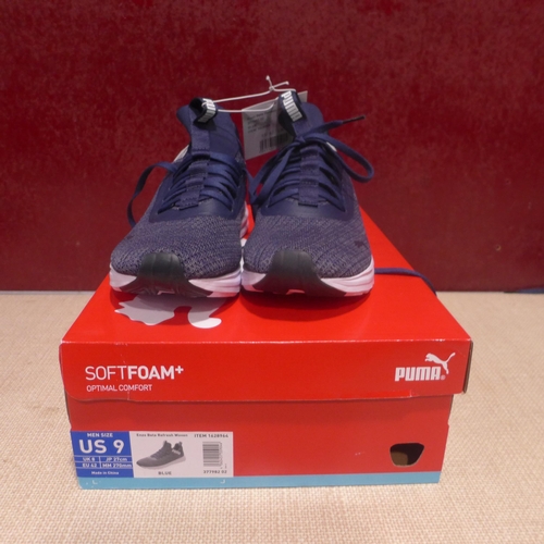 3153 - A pair of Puma Enzo Beta blue trainers (size UK 8) * This lot is subject to VAT