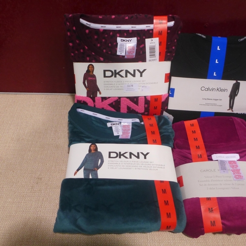 3178 - Six mixed style/size lady's pyjama sets (including DKNY/CK) * This lot is subject to VAT