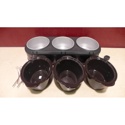 3334 - Mpl 7.1L Triplegrey  Slow Cooker (missing pot lids)  (315-102) *This lot is subject to VAT