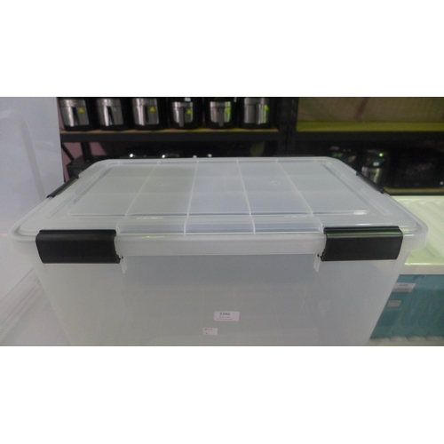 3340 - 2 large storage containers with lids