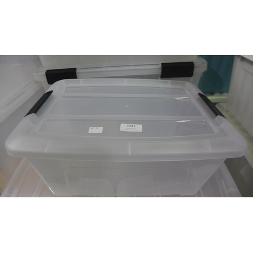 3341 - 3 small storage containers with lids