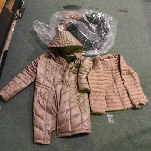 3398 - A small bag of lady's mixed size/style coats and jackets * This lot is subject to VAT