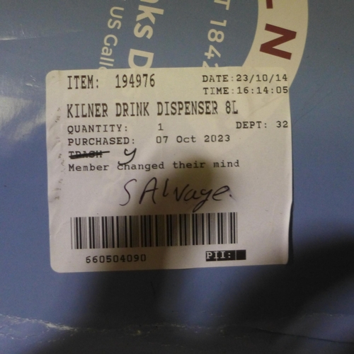 3044 - Kilner Drink Dispenser 8L (315-138) *This lot is subject to VAT