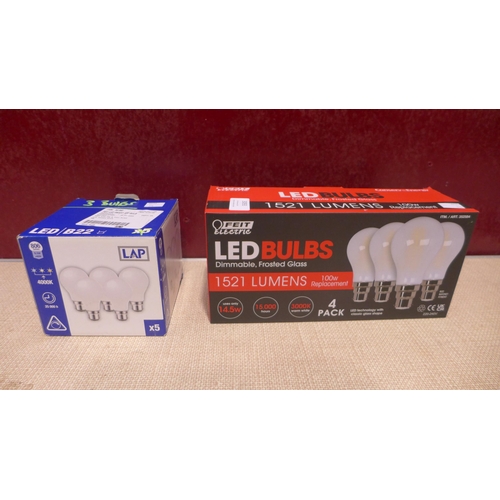 3093 - 2 Packs Of Mixed LED Bulbs ( B22) (314-84,173) *This lot is subject to vat