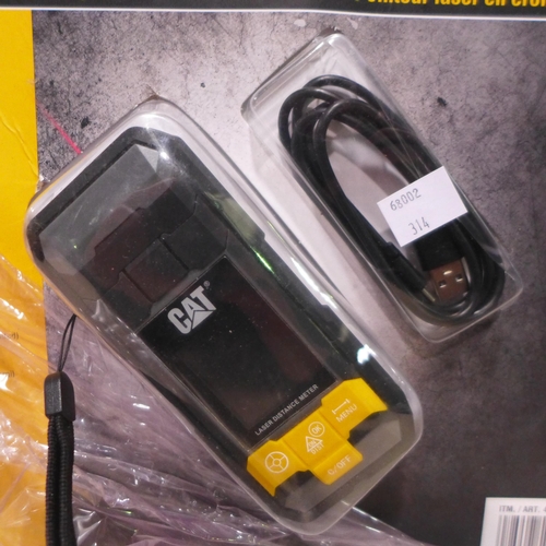 3100 - Cat 3 In 1 Laser Measurer & Level (314-15) *This lot is subject to vat