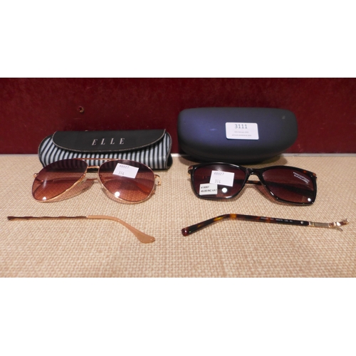 3111 - Dkny Rose Tort Plastic Rx Sunglasses, Pair Of Elle Sunglasses ( Both Damaged) (314-98) *This lot is ... 