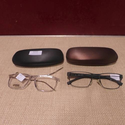 3112 - 2 x Hugo Boss Glasses Frames ( Both Damaged) (314-75,92) *This lot is subject to vat