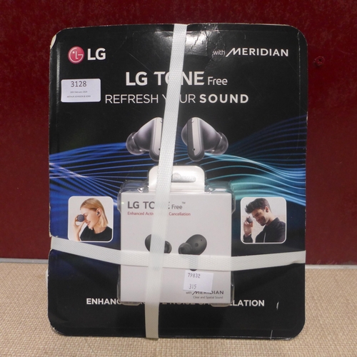 3128 - Lg Tone True Wireless Earbuds  (315-87) *This lot is subject to VAT