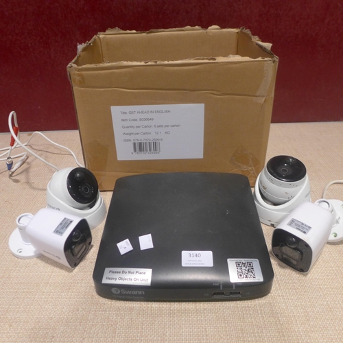 3140 - Swann 4 Cam Cctv System  Swdvk-446802Mqb2D-Eu P/30, original RRP  £159.99 + vat (314-217) *This lot ... 