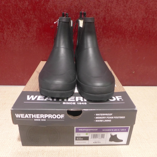 3145 - A pair of Ava weatherproof black ankle boots (size UK 6) * This lot is subject to VAT