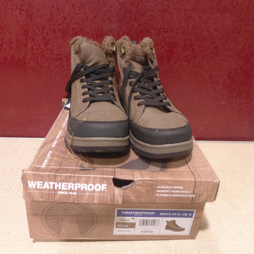 3146 - A pair of LogJam weatherproof brown walking boots (size UK 8) * This lot is subject to VAT