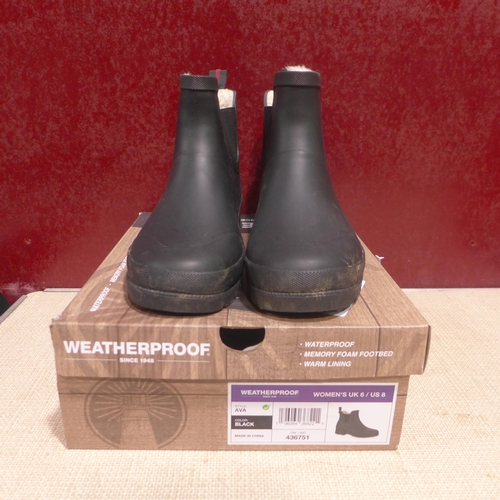 3152 - A pair of Ava weatherproof black ankle boots (size UK 6) * This lot is subject to VAT