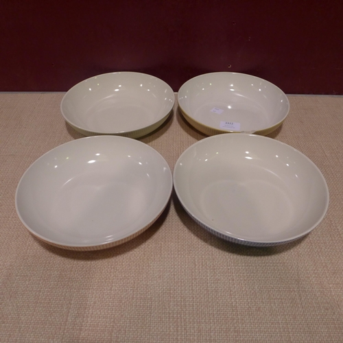 3322 - Stoneware Pinstripe Bowl Set - (1 x Chipped)  (315-90) *This lot is subject to VAT