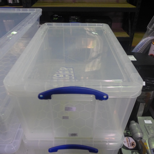 3336 - 2 mixed Really Useful Storage containers (64L + 8L)