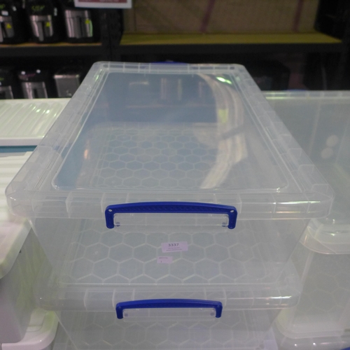 3337 - 4 43L storage containers with lids