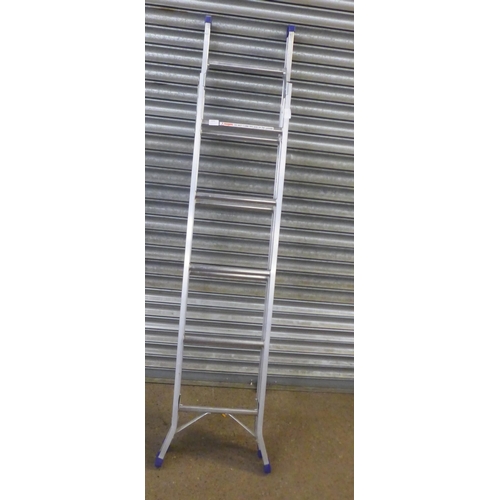 2225 - A double extending ladder with two sets of stepladders