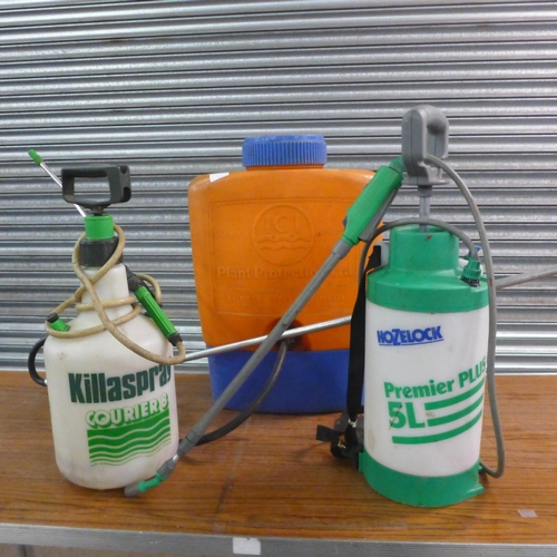 2250 - An ICI Mark 3 Back Pack Sprayer and 2 hand held sprayers