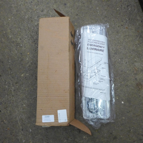 2260 - A self-contained 8 watt fluorescent emergency luminaire lamp (unused - in box)