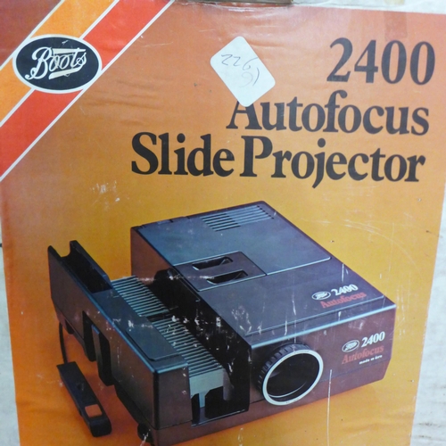 2261 - A Boots 2400, auto focus slide projector