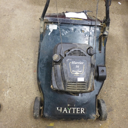 2290 - A Hayter 56 Diamond Power Briggs and Stratton petrol engine self-propelled mower with collector