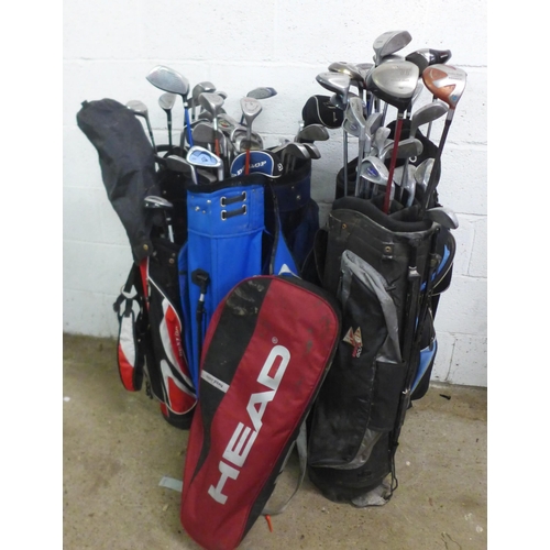 2296 - A selection of golf clubs including Taylor Made, Wilson, Donnay, Howson, Dunlop, Slazenger, Canterbu... 