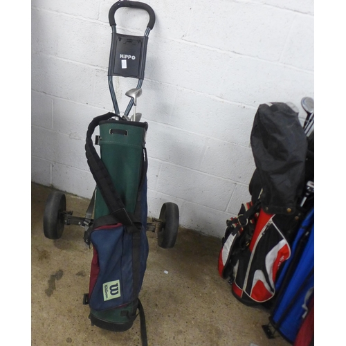 2296 - A selection of golf clubs including Taylor Made, Wilson, Donnay, Howson, Dunlop, Slazenger, Canterbu... 