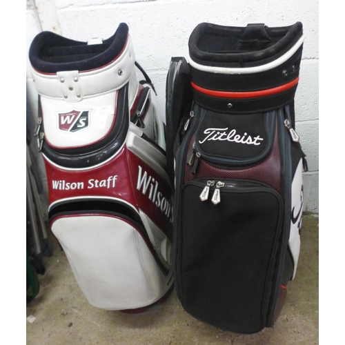 2302 - 2 Tour golf bags; Wilson Staff and Titleist