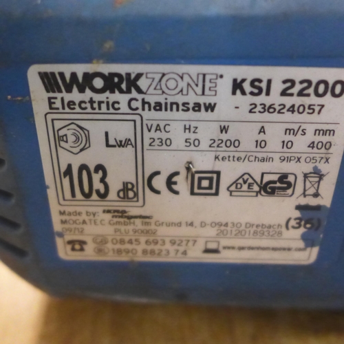 2321 - A Workzone KSI2200 electric chainsaw