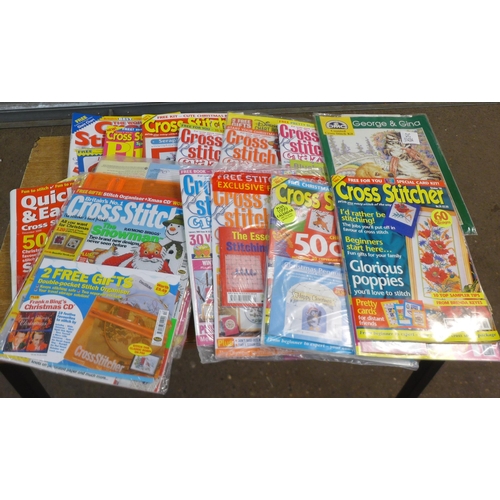 2330 - A box of Cross Stitch magazines