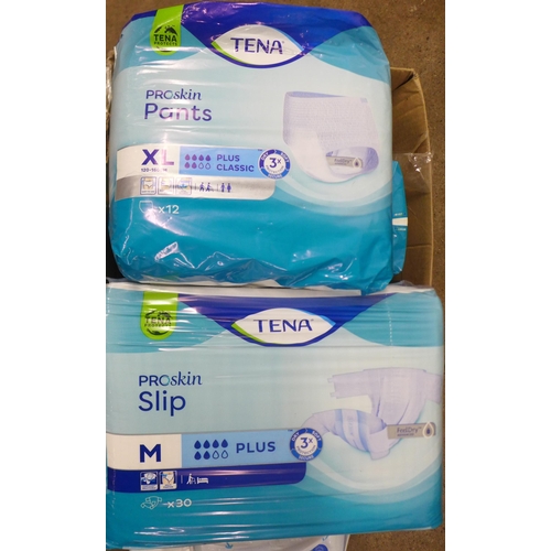 2337 - 16 Packs of incontinence pads and pants including Tena Proskin Slip pants, Vivactive shaped pants an... 