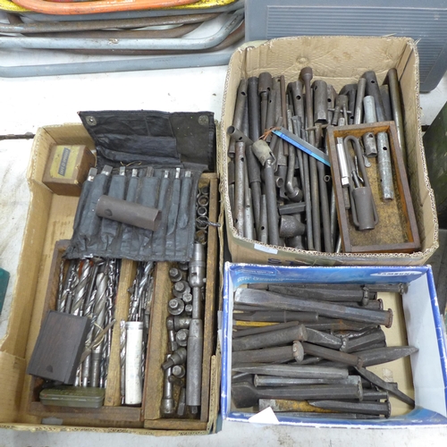 3 Boxes of assorted hand tools including a large quantity of vintage ...