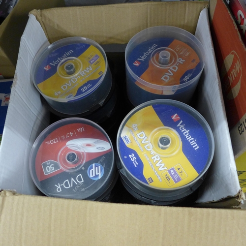 2093 - A quantity of blank Verbatim DVD re-writable discs