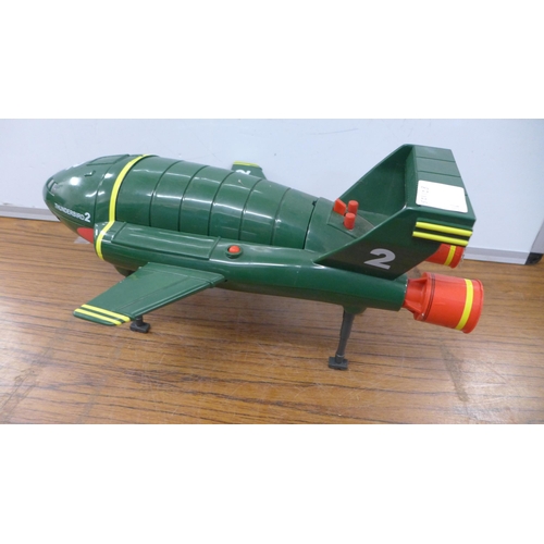 2099 - A selection of plastic Thunderbird models including Thunderbird 2, Thunderbird 4, The Mole, Firefly ... 