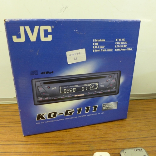 2103 - A Pure Move 2500 radio, a JVC car radio 45WX4 (KDGIII) and a pine 4