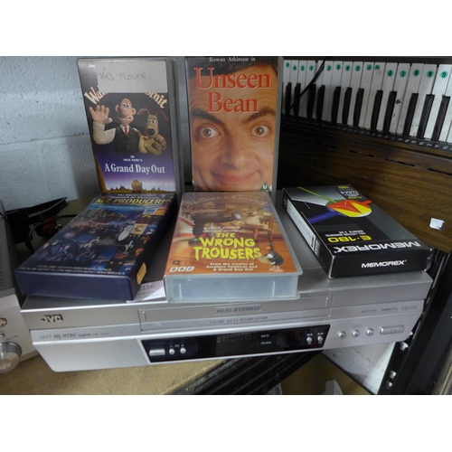 2156 - A JVC VHS player and VHS tapes