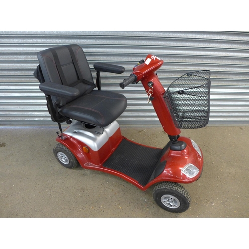 2184 - A Kymco For U 4-wheeled mini pavement mobility scooter with keys and battery charger