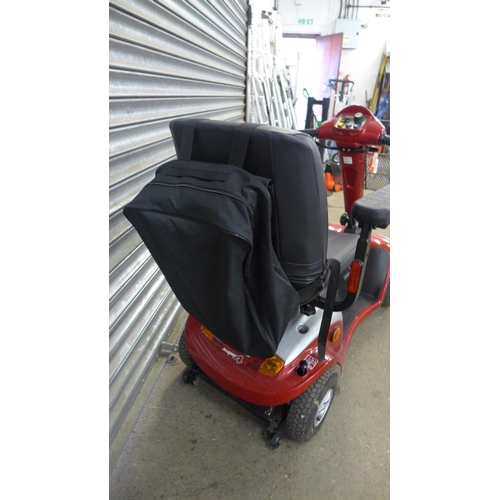 2184 - A Kymco For U 4-wheeled mini pavement mobility scooter with keys and battery charger