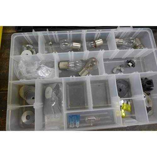 2189 - A quantity of workshop items including consumables such as nuts and bolts, rivets, drill bits, etc. ... 