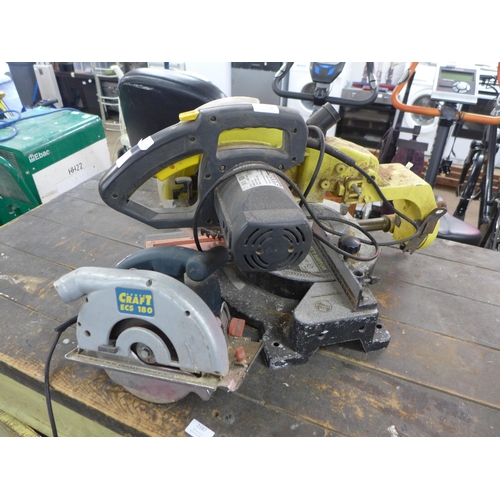 2191 - A Koln Merctools of Germany 254mm tilting and sliding compound mitre saw (07302) and Powercraft ECS1... 