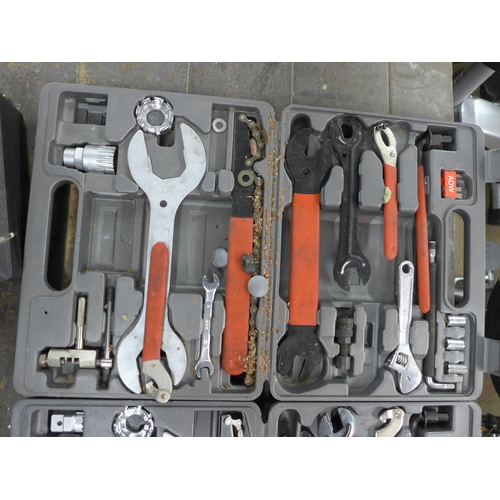 2192 - Two Power Fix spanner sets with a set of hole saws in case