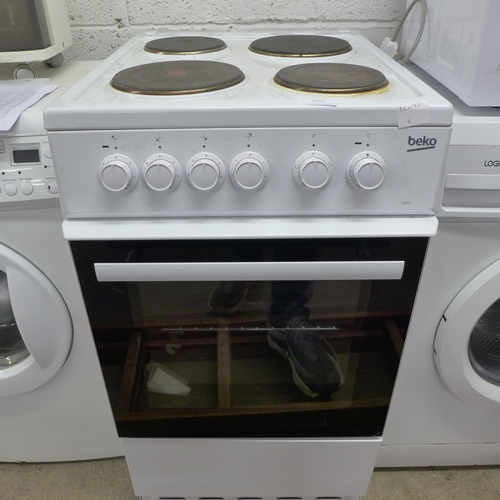 2209 - A Beko 4-ring/single oven 500mm cooker (ESP50)