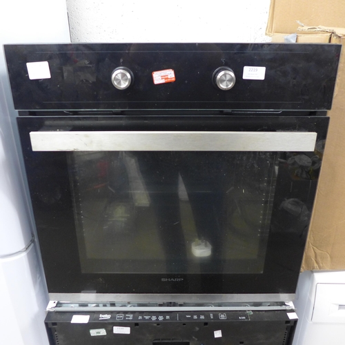 2219 - A Sharp 230v 2600w electric integrated single oven - model KA60D22BM1 - failed electrical safety tes... 