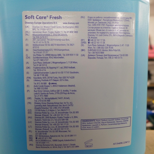 2378 - 4 x 5 Litre bottles of Diversey softcare fresh hand wash