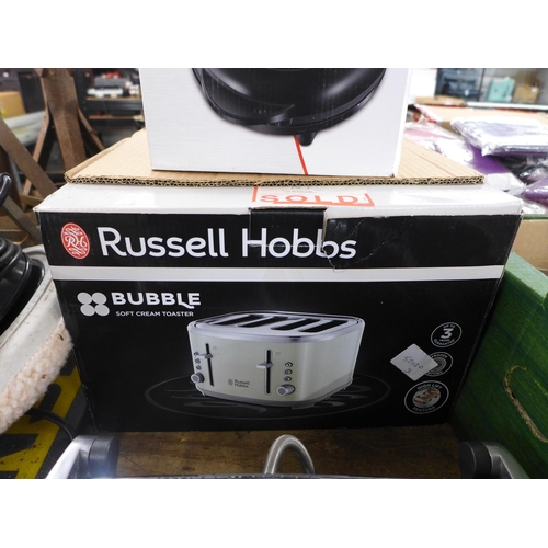 2392 - A Russell Hobbs 4-slice toaster, an omelette maker, a Tefal 5-speed food mixer and a Breville grill