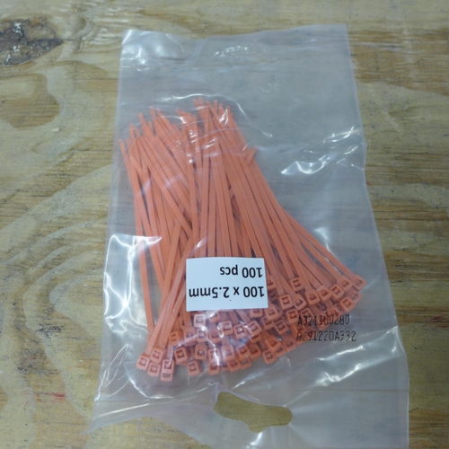 2418 - 55 x 100 orange cable ties (100 x 2.5)